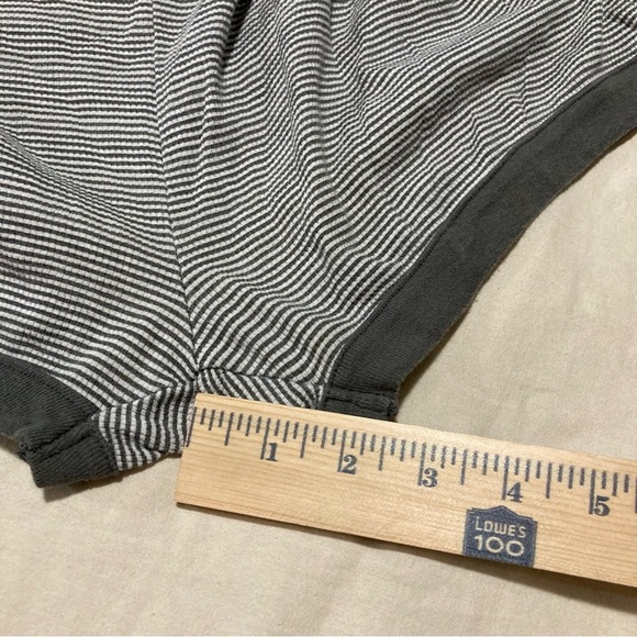 London Brand Striped Henley Style Romper with Dark Grey Trim - Picture 4 of 10